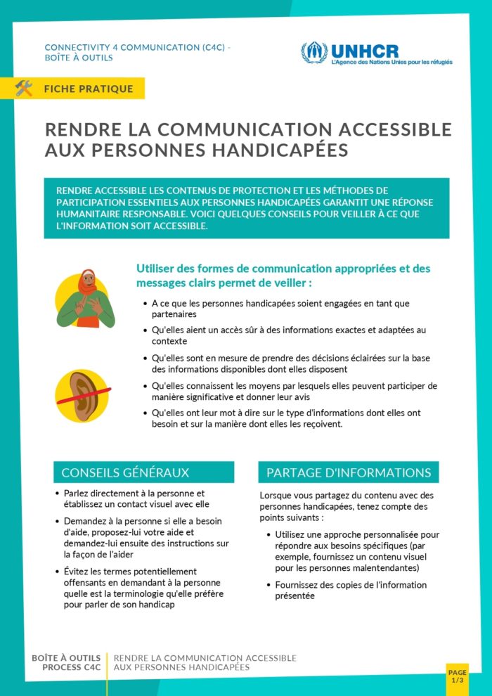 Rendre la communication accessible aux personnes handicapées ...